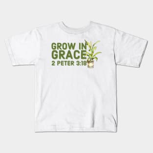 Grow in Grace Faith and Jesus Kids T-Shirt